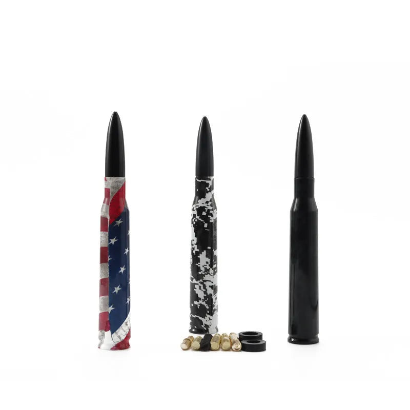 14cm car antenna in camouflage green, American flag or colour black designs for vehicle modification