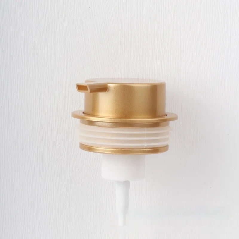 ABS plastic facial cleanser foam pump dispenser in metallic colours with large pump head