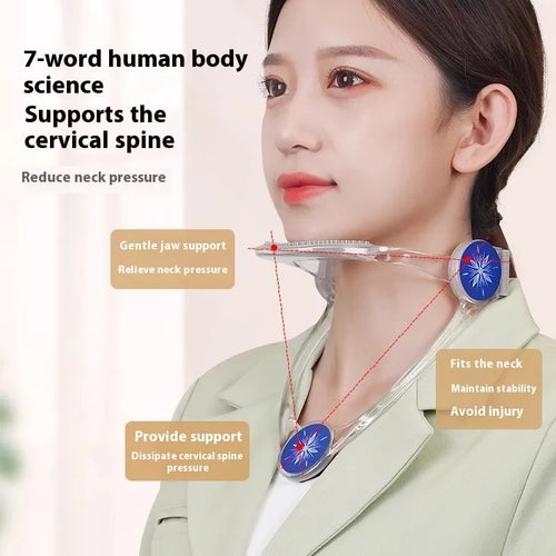 Adjustable cervical spine support neck brace shown in blue, for adult fitness use.