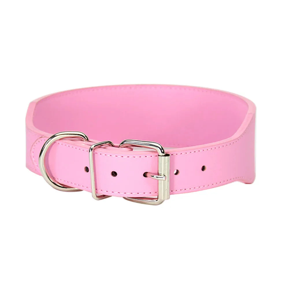 Fish-shaped leather dog collar in five colours with adjustable sizing and anti-breaking design