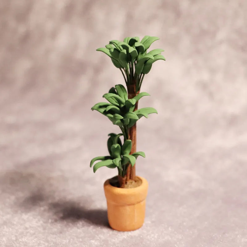 Simulation green plant coin bank money tree 3D printed in PLA, whole tree colour, approximately 15 cm tall