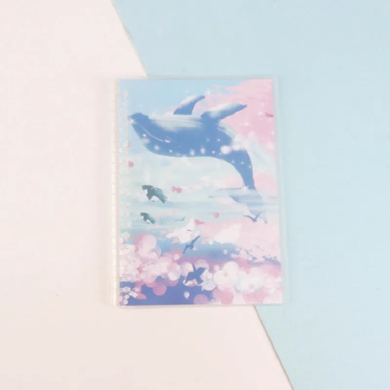 Children's hard cover loose leaf notebook with animal design and 20-hole binder binding in A5 or B5 size