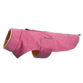 Grey polyester dog vest for a medium large breed on a mannequin.