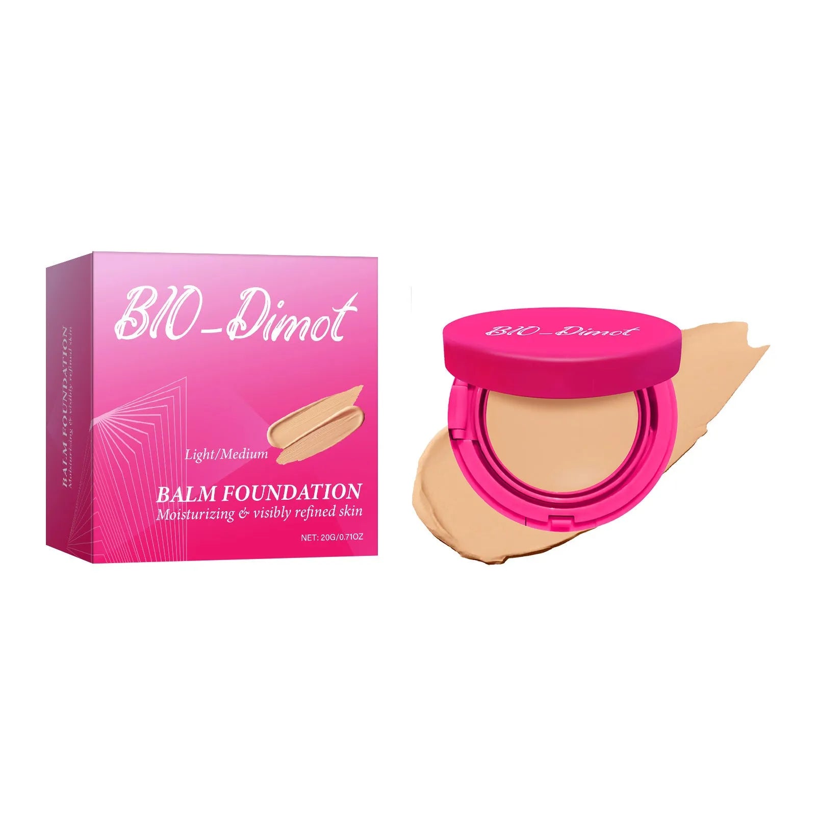 20g bottle of lightweight moisturising liquid foundation in four colour options