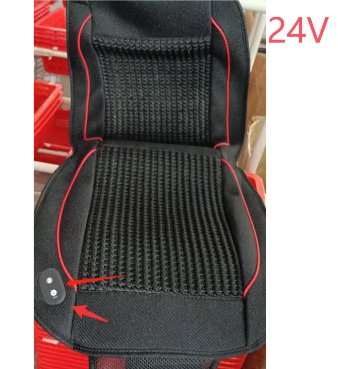 60cm square car ventilation seat cushion with massage function in black colour