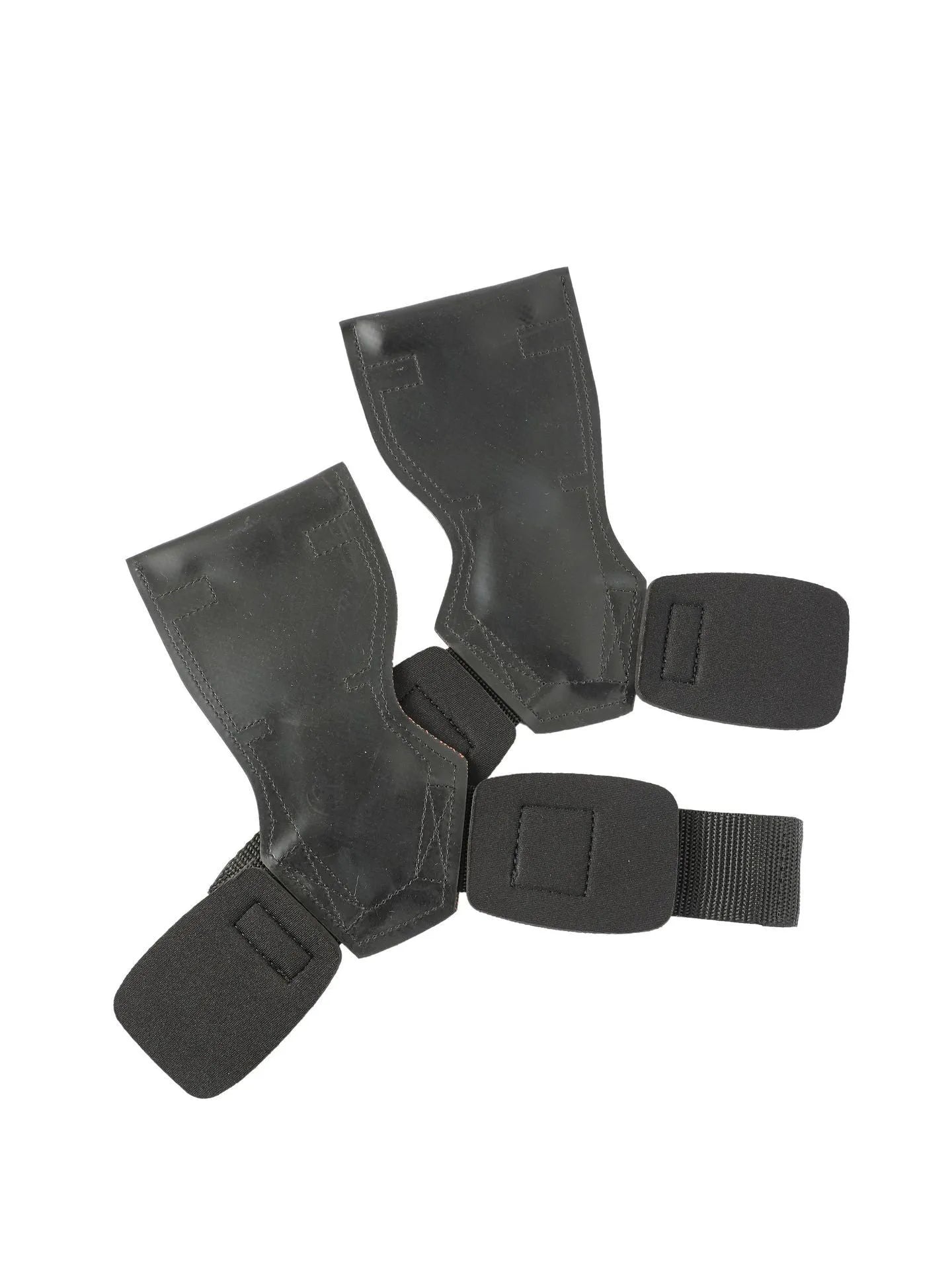 Black rubber non-slip booster hose belt for weightlifting and rock climbing grip aid.