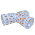 Foldable suede cat tunnel with three channels, available in T-shape, Y-shape, blue, red and rainbow styles