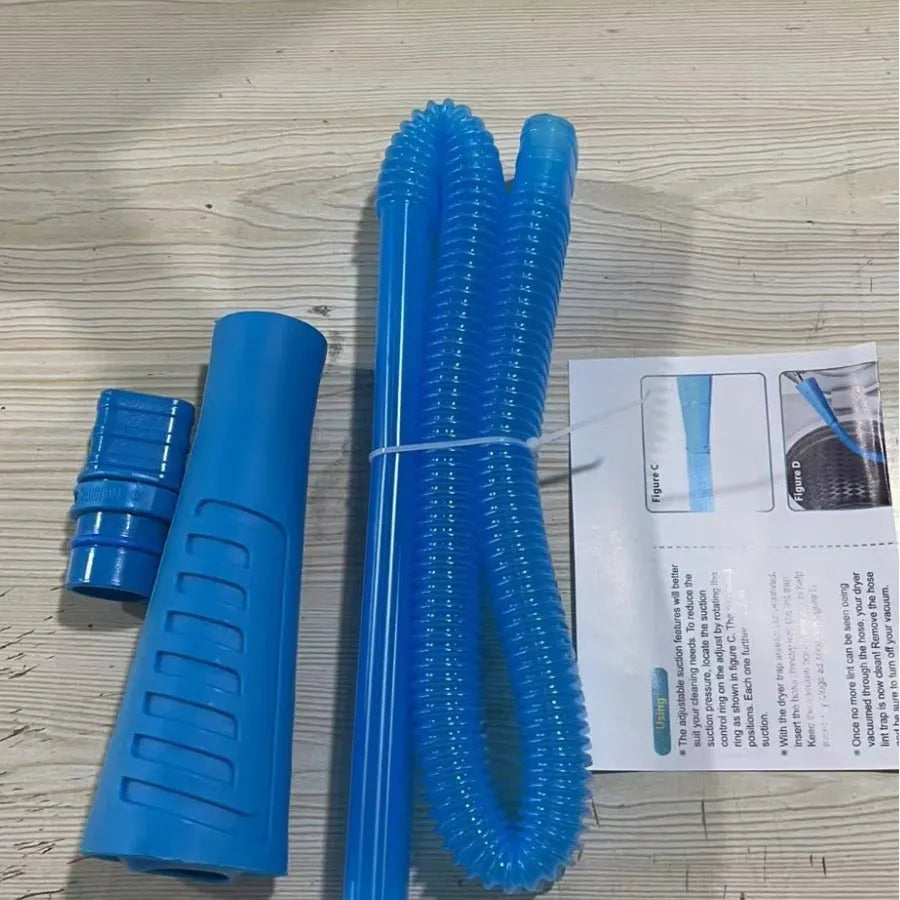 Blue plastic suction pipe attachment for vacuum cleaner with 114cm length for washing machine dust removal