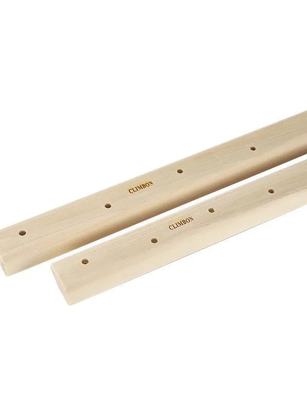Set of three solid wooden fingerboards for grip strength training, shown in different lengths and thicknesses.