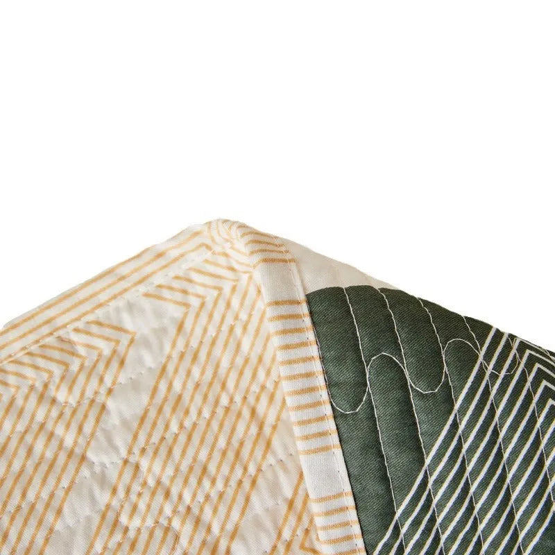 Cotton printed bed sheet set showing modern simplicity design in bedspread style