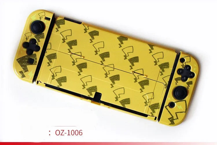 Nintendo Switch OLED hard protective case in decorative shell pattern with analogue caps