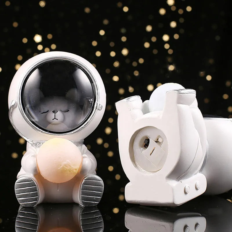 Resin animal starry sky night light with LED lighting and battery operation