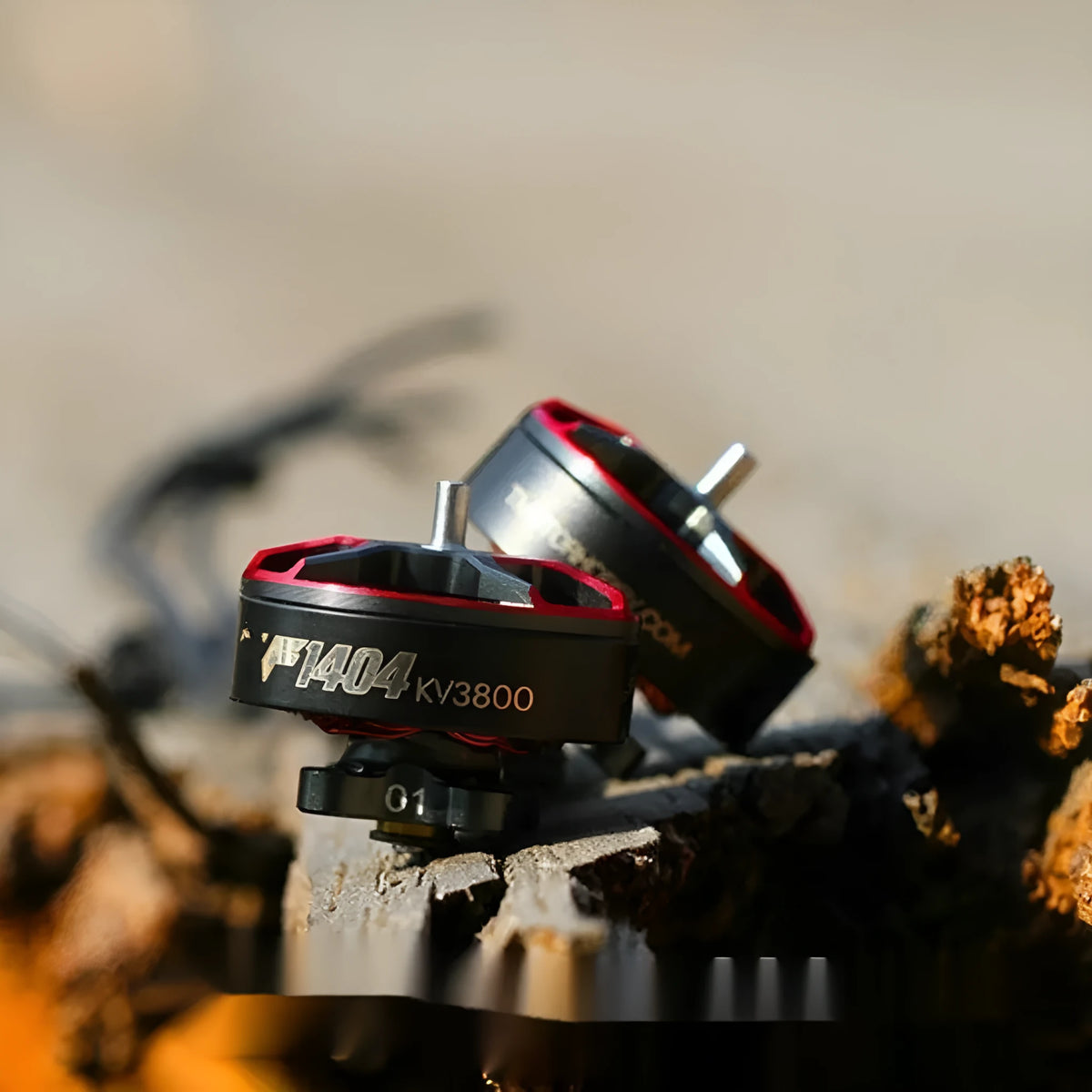 F1404 brushless motor in metal for FPV toothpick and crossing machines, available in KV2900, KV3800 and KV4600