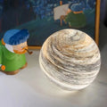 Glass planet night light in Blue Planet and Earth Planet colours, 120mm and 150mm, USB bedside decoration