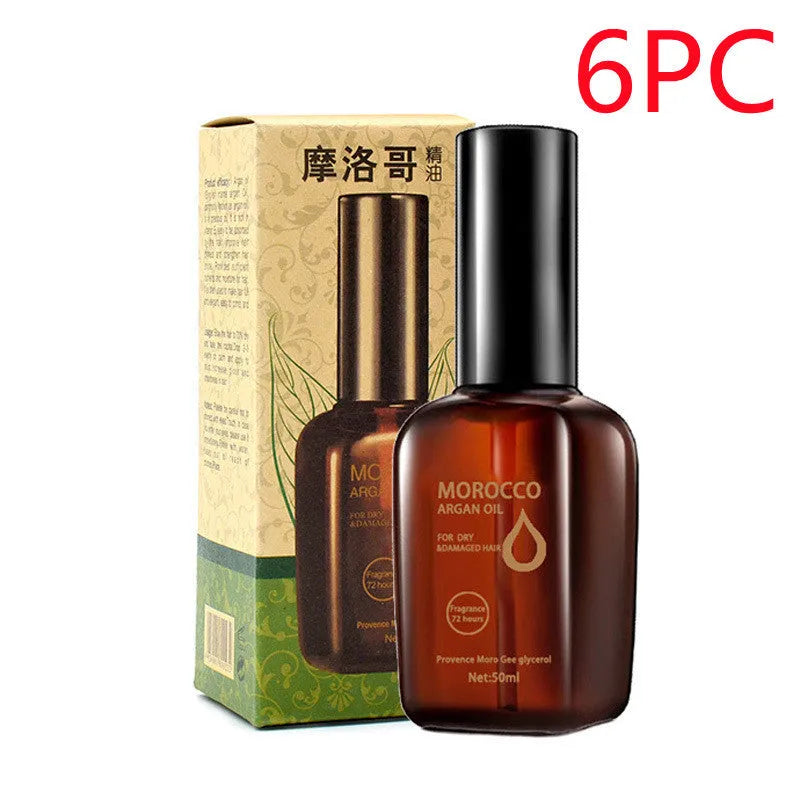 Argan oil hair care leave-in essential oil 50ml, yellow colour, for frizz, split ends and damaged dyes and irons