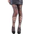 Halloween spider web leopard print fishnet stockings in free size nylon, anti-snagging women's hosiery