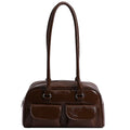 Niche single shoulder bag for women with pillow shape and welt pocket in Black