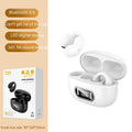 Ear-clip real wireless Bluetooth headset with digital display charging case in black
