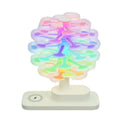 Geometric spiral tree LED table lamp on wooden desk