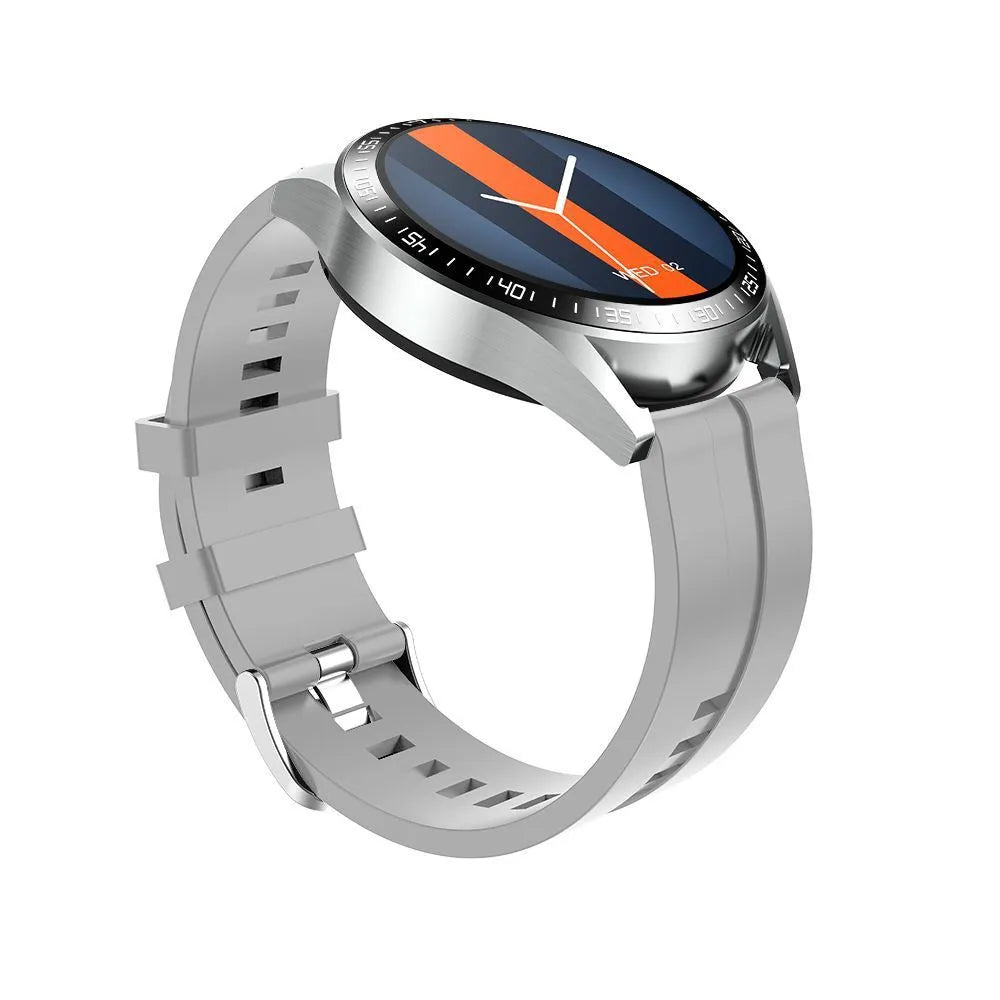 GS3 Max Smart Watch in Black or Silver with 1.35-inch screen on silicone strap