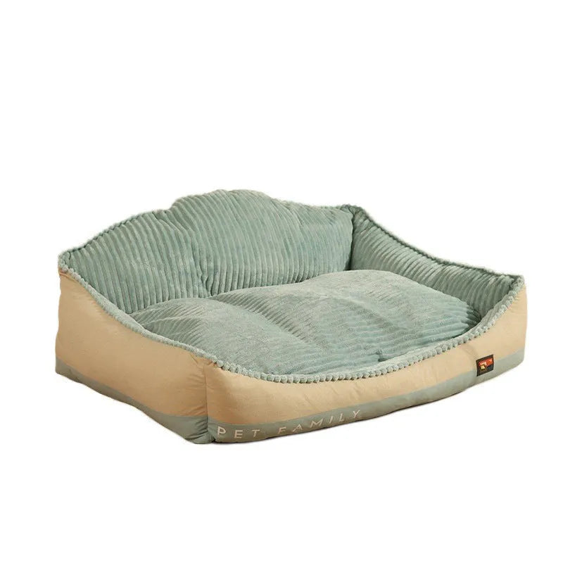 Morandi colour washable pet sofa bed with removable cover in two sizes for dogs and cats.