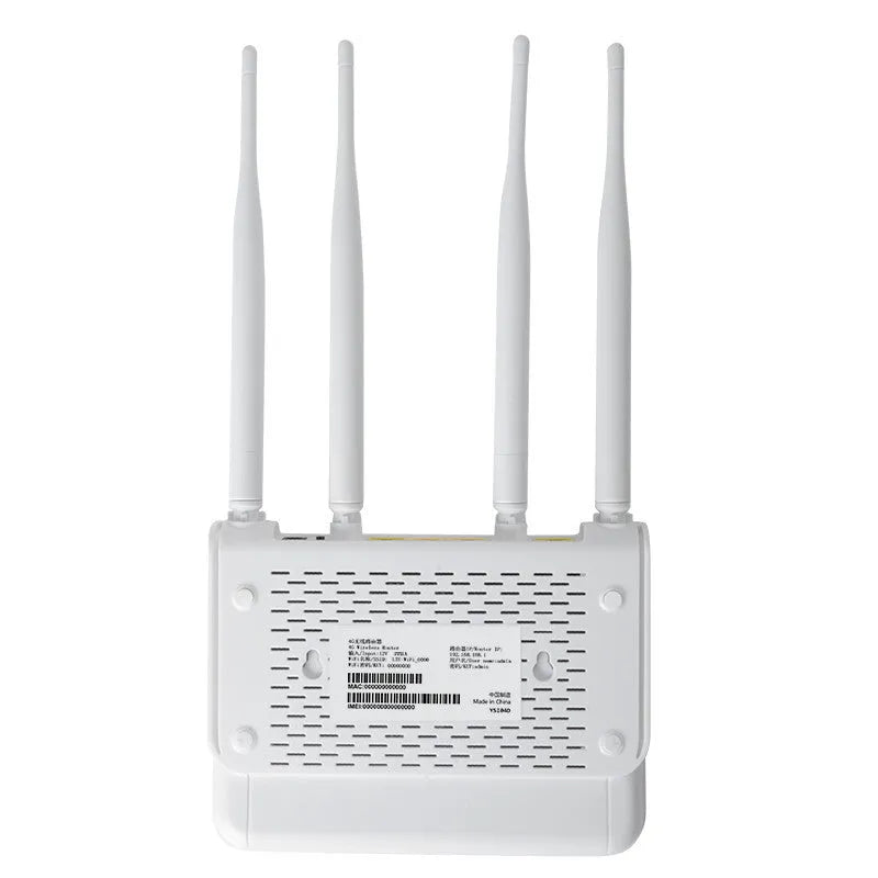 CPE210 4G wireless router in white with EU power plug, 300Mbps WiFi speed, dimensions 24.3x14.6x5.5 cm