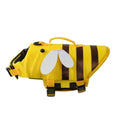 Green dog life vest with reflective trim and adjustable straps for swimming safety.