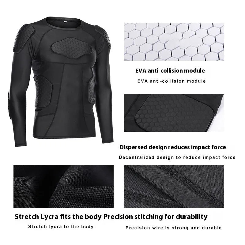 Olive anti-collision football training suit set including T-shirt, vest, and shorts on display
