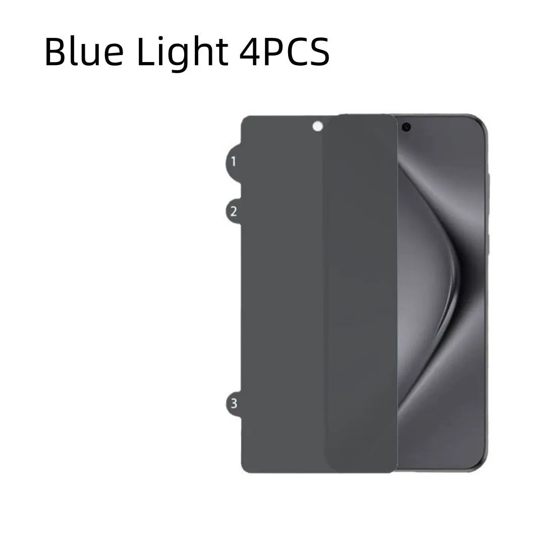 360 degree peep-proof TPU screen protector for iPhone 16 15 14 13 series privacy film in blue light and frosted options