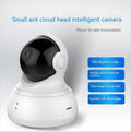 White HD night vision 360-degree surveillance wireless WiFi camera with wall mount for indoor home security monitoring