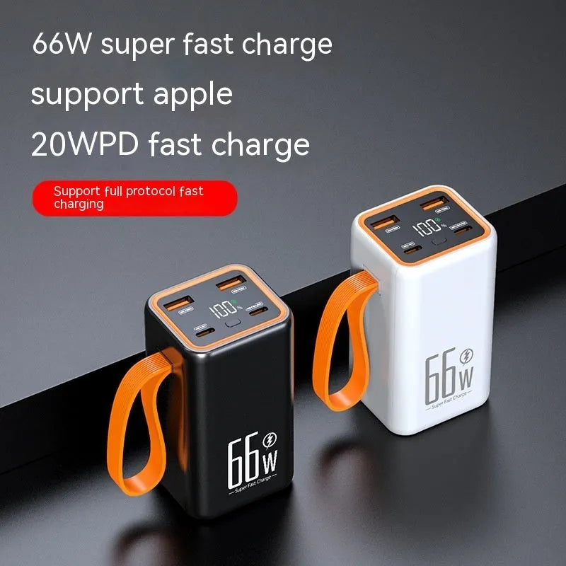 20000 mAh fast charge power bank in black and white colours