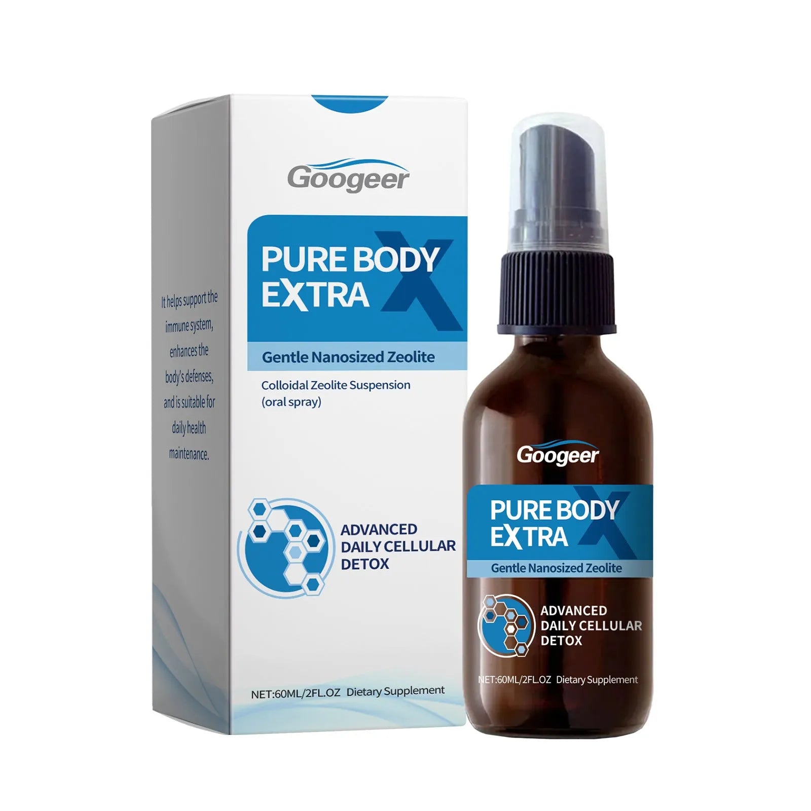 Googeer Body Care Oral Spray bottle, 60ml net content, body treatment product