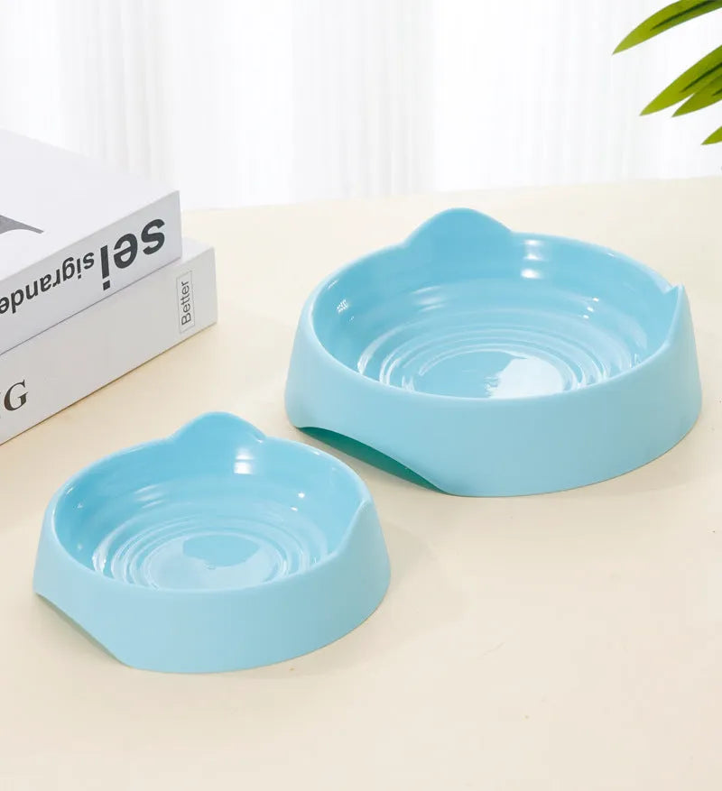 Ceramic dog slow feeder bowl with maze design in blue colour for controlling fast eating