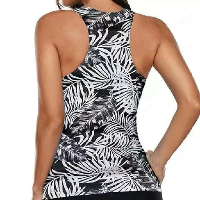 Women's fashion split bow bikini swimsuit set in a sexy pattern style, shown in available colours.