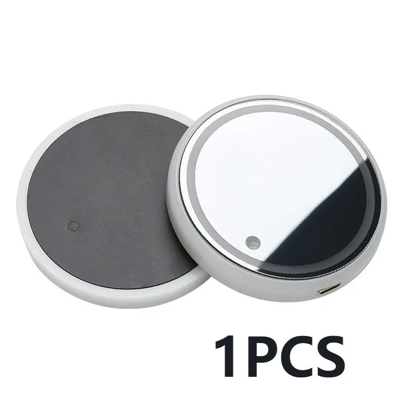 Colour-changing LED light-up coaster for car cup holders with USB cable
