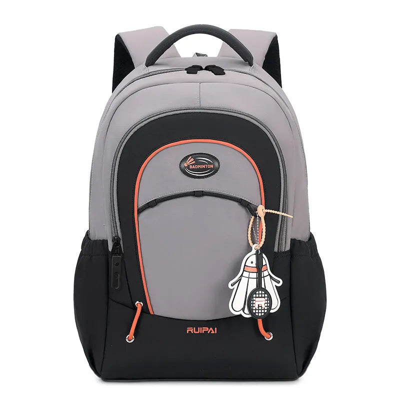 Large capacity leisure backpack in four colours with curved shoulder straps for spine protection