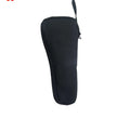 Black cloth storage bag for mobile phone stabilizer, open to show padded foam interior and dual zippers.