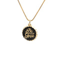 Copper Be Free bottle cap pendant necklace with a 40cm box chain in one of six colour finishes.
