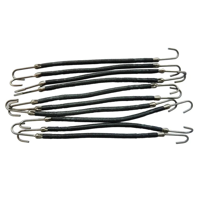 Double hook hair tool for wig making in black, dark brown, and light brown colours with hair hook accessory