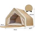 Large sisal cat tent with solid wood frame indoor cat scratch board house villa
