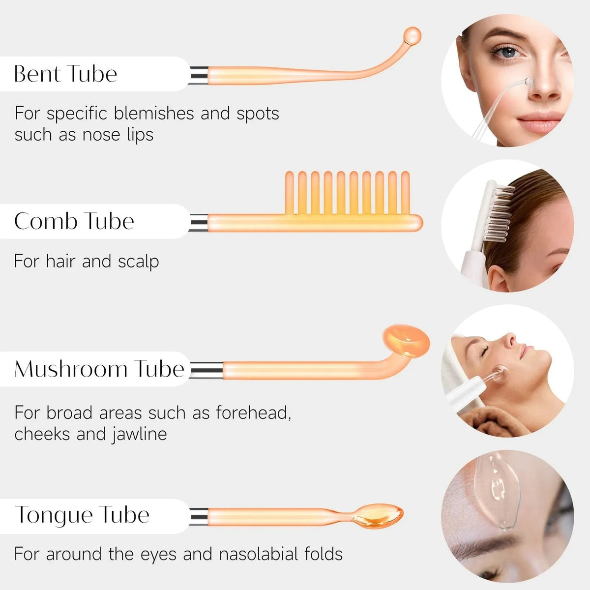 High frequency electrode magic wand machine in blue neon light, space capsule design, with EU plug for acne marks removal