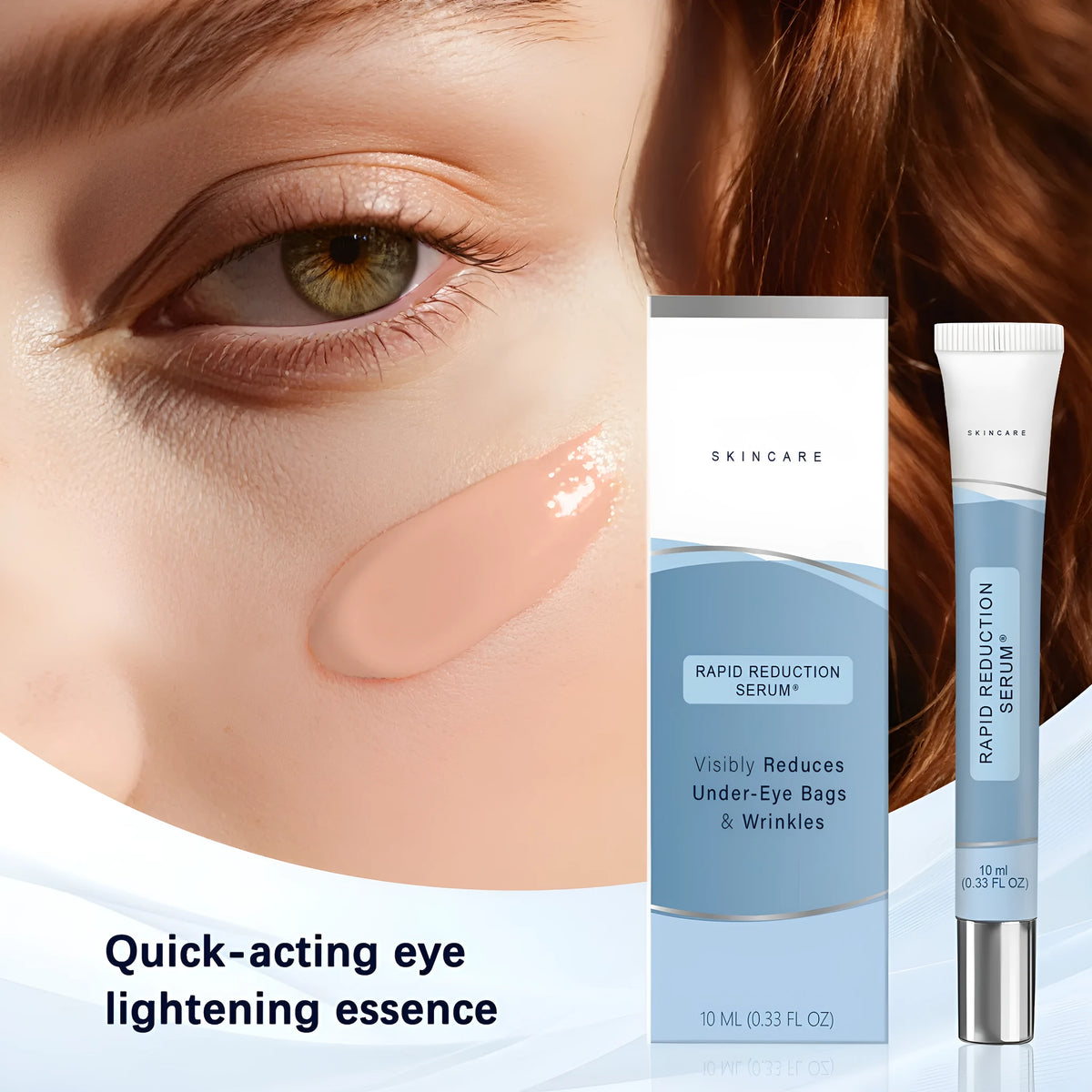 15ml Rapid Reduction Eye Serum for eye bags and fine lines, suitable for oily and dry skin