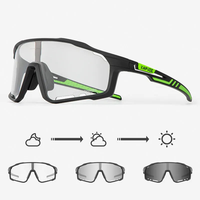 Photochromic cycling sports goggles with TR90 frame and semi-rimless design for outdoor sports