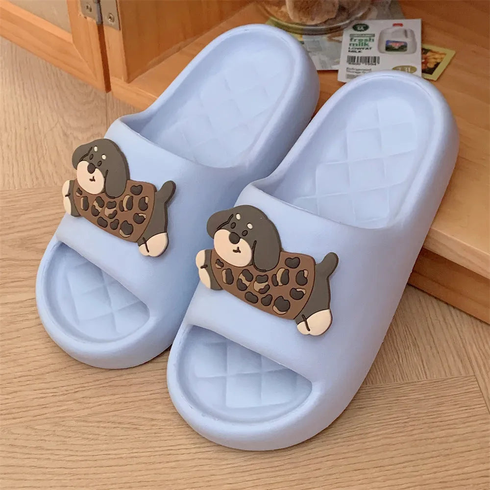 EVA flip flops with thickening sole in desert brown colour for home and outdoor leisure wear