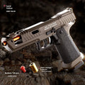 Viper plastic toy gun in sand colour with continuous hair throwing shell launch mechanism