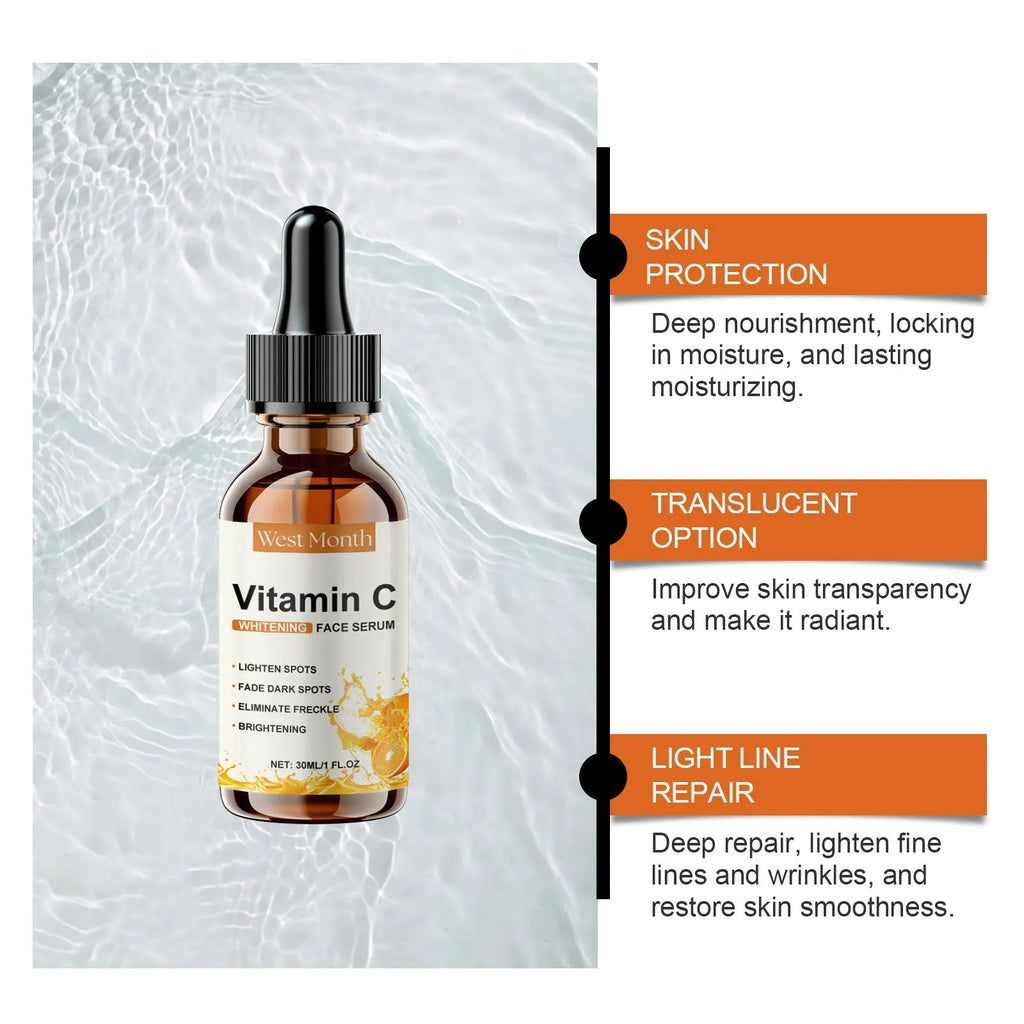 30ml face essence with hyaluronic acid, vitamin C and vitamin E for hydrating and brightening skin