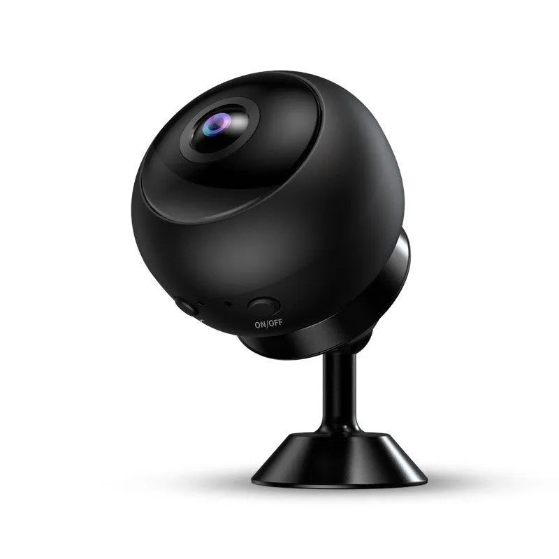 1080p wireless WIFI security camera with ABS housing and USB cable for power.