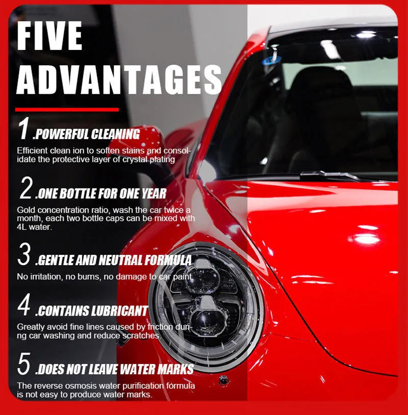 100ml bottle of super concentrated car decontamination and polishing high-foam cleaner
