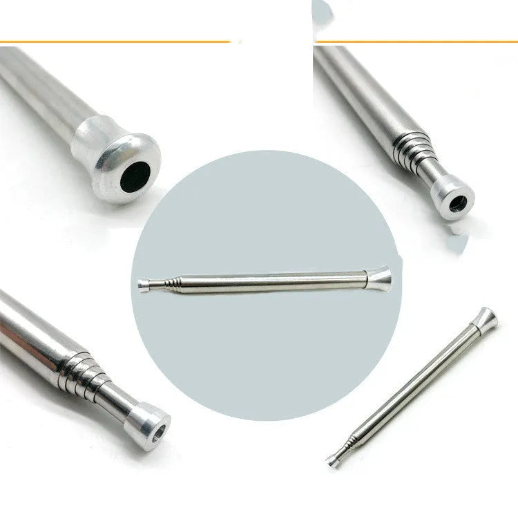Stainless steel telescopic camping fire blower extended to 63.5cm, lightweight 26g, 6 sections