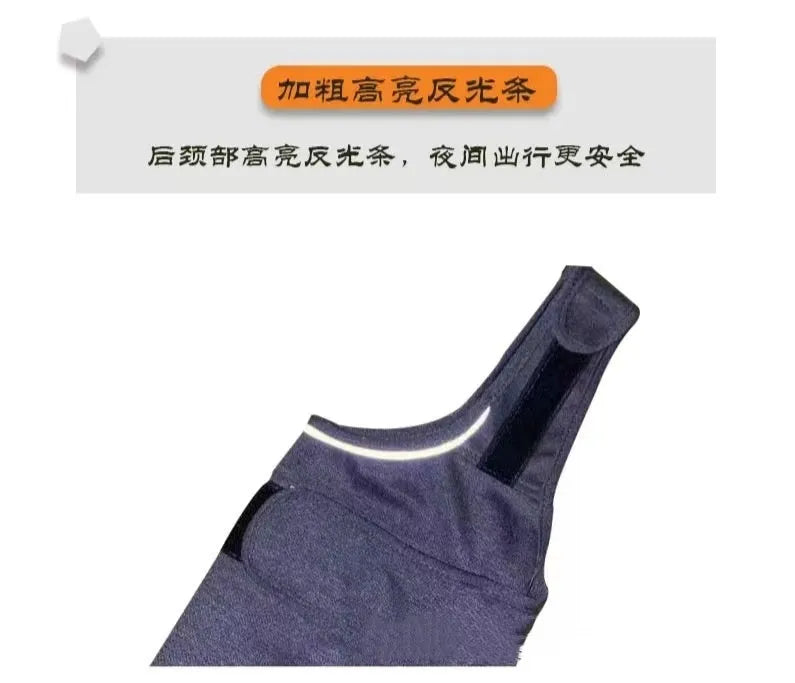 Heather gray dog anxiety jacket vest on a mannequin, showing its close-fitting design.